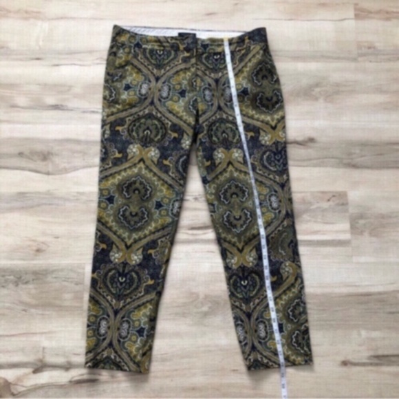 Tommy Hilfiger Green and Black Paisley Chinos - Picture 6 of 8